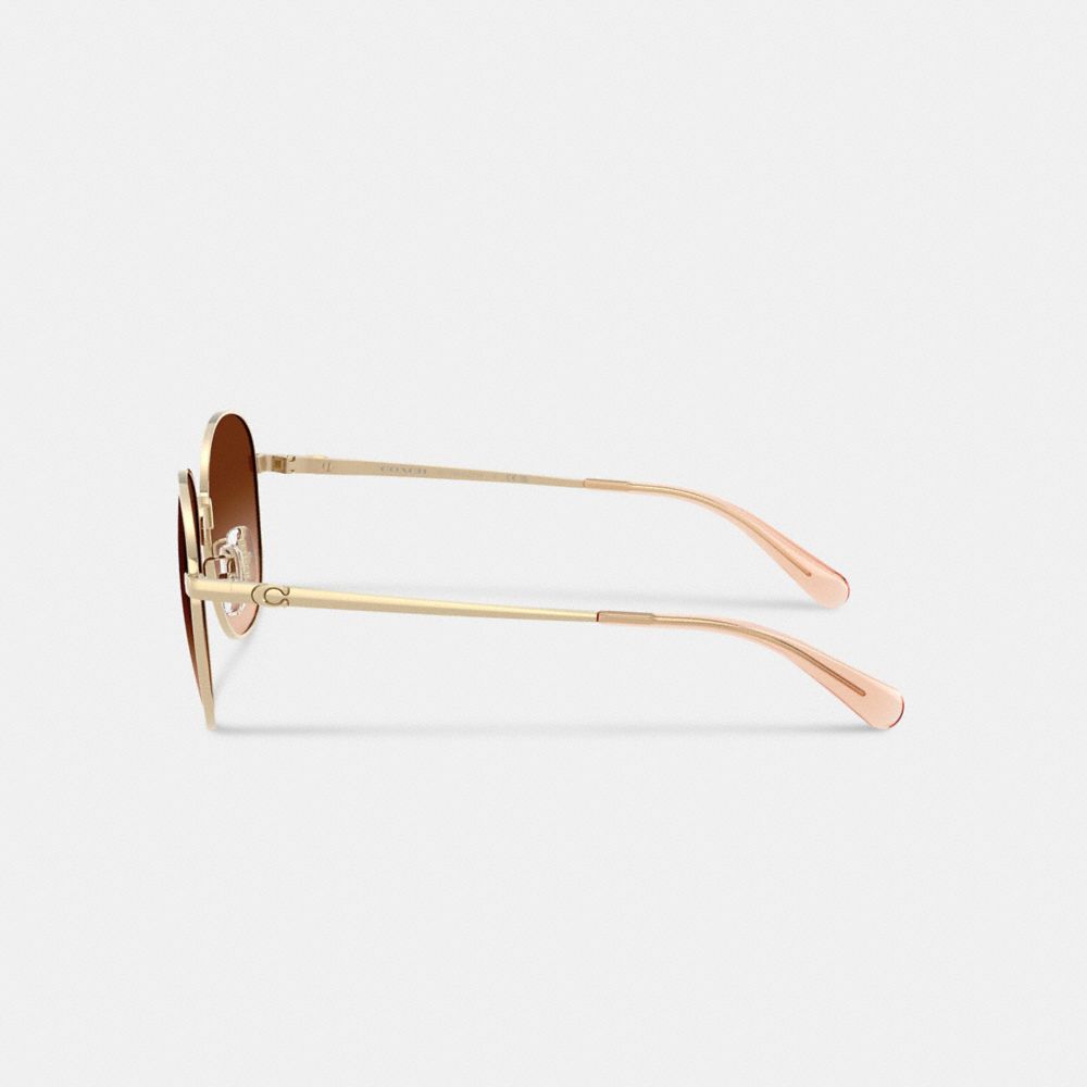 Coach C Hardware Metal Round Sunglasses — фото 3