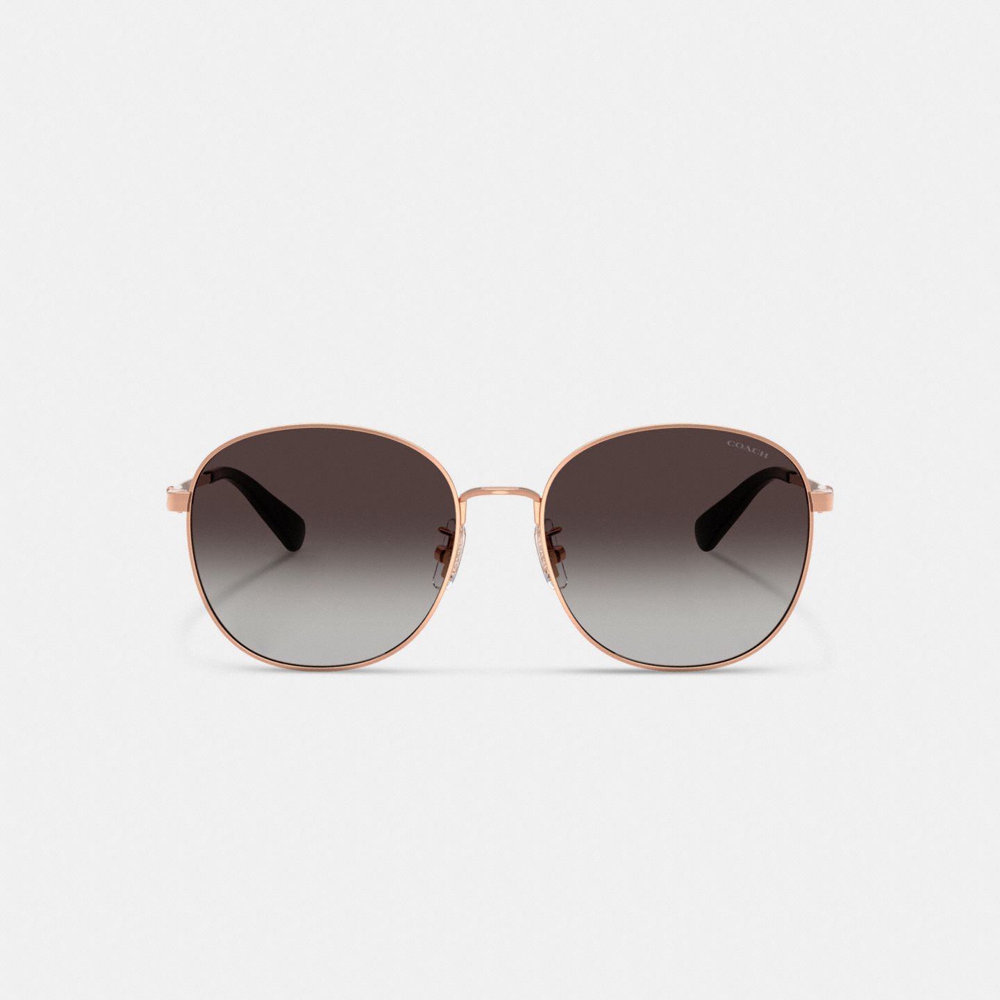 Женские очки Coach C Hardware Metal Round Sunglasses, цвет: Фиолетовый градиентный — фото 2