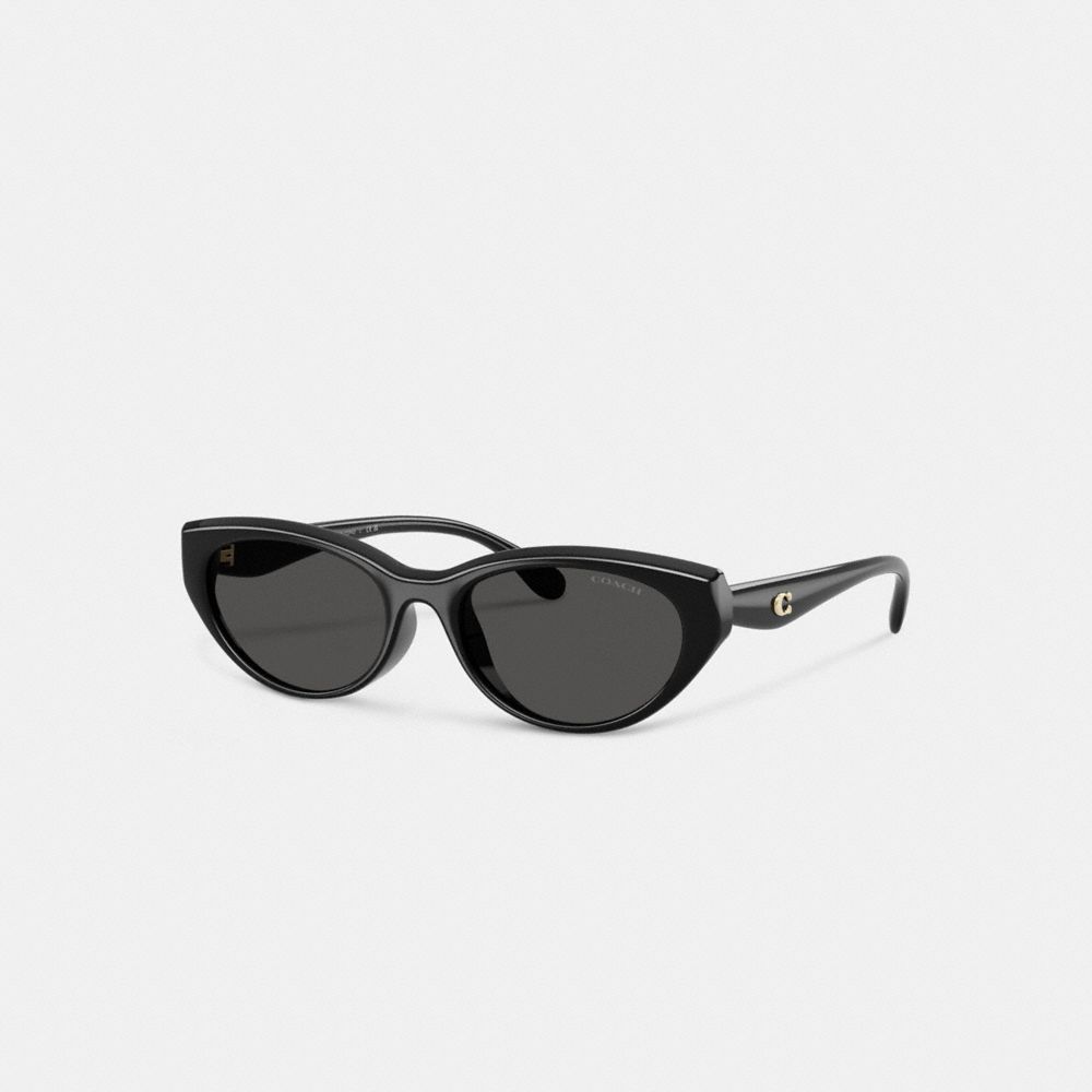 COACH®,C Hardware Oval Cat Eye Sunglasses,,Front View