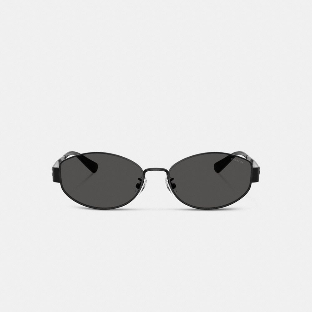 Coach C Hardware Metal Narrow Oval Sunglasses — фото 2