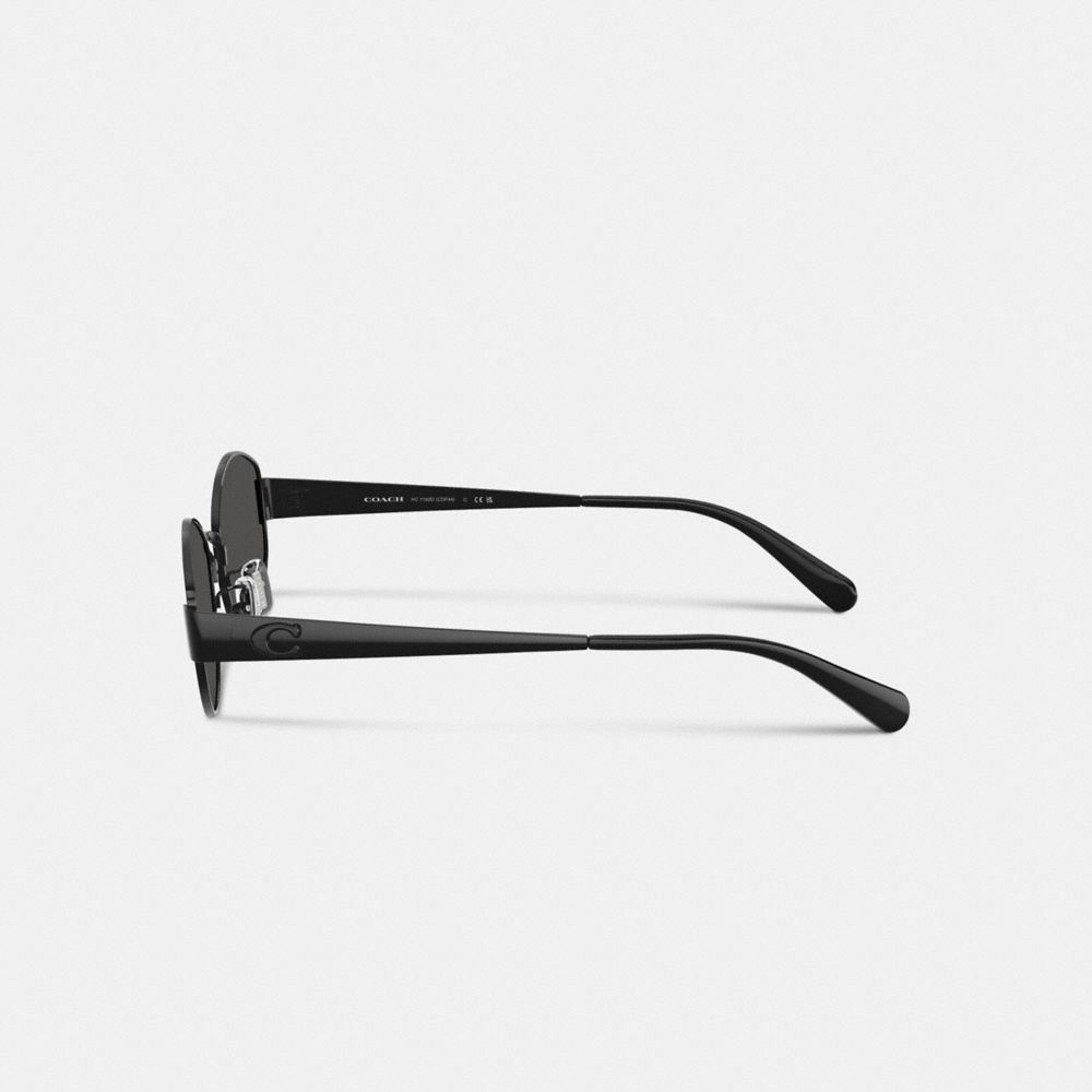 Coach C Hardware Metal Narrow Oval Sunglasses — фото 3