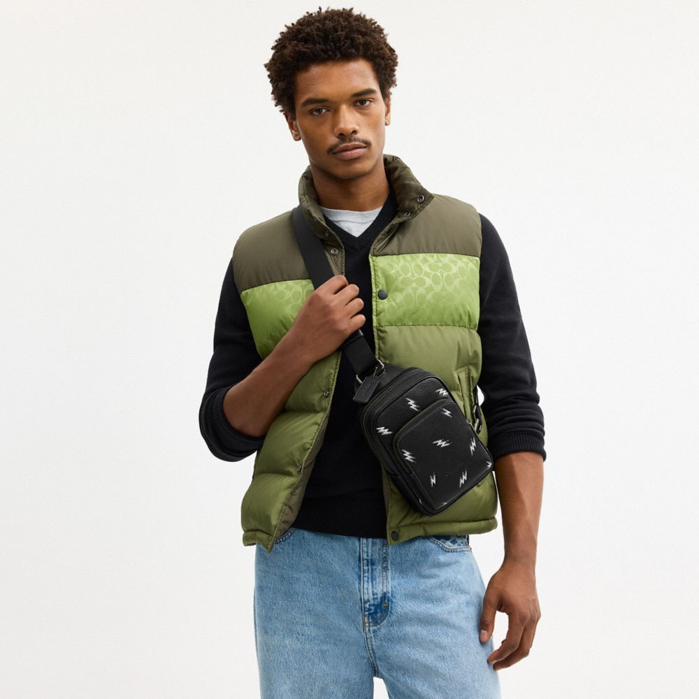 COACH®,Racer Sling Pack With Lightning Bolt Print,,Detail View