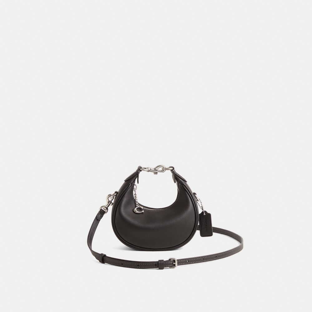 COACH®,Restored Jonie Bag,Leather,Crossbody,Logo,Metal,Sustainable,Compact,Adjustable,Brass,Day Party,,Front View