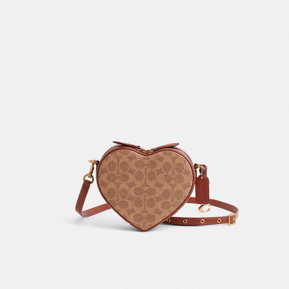Coach Restored Heart Crossbody Bag In Signature Canvas