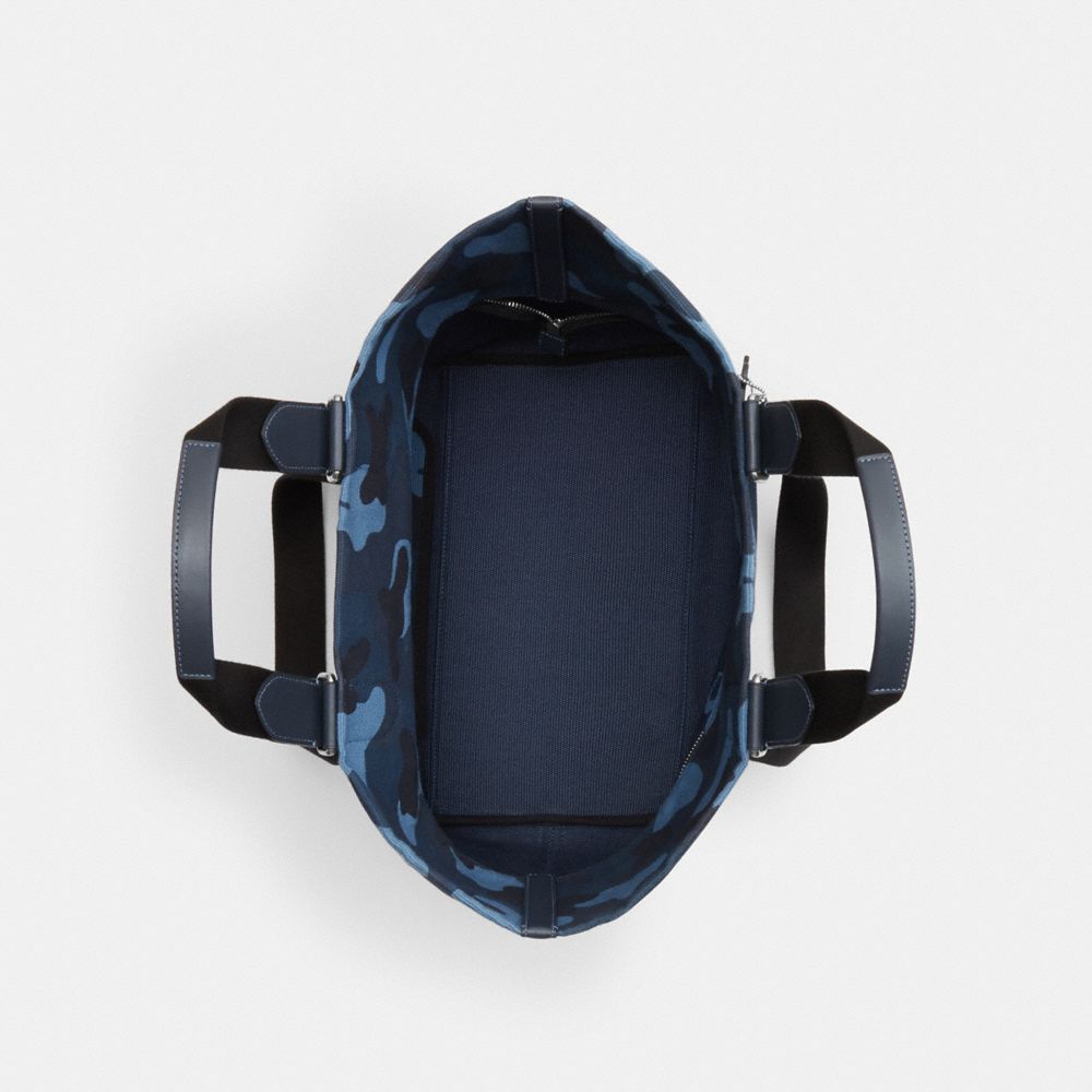 COACH®,Small Tour Tote Bag With Camo Print,Multi Color,Inside View,Top View