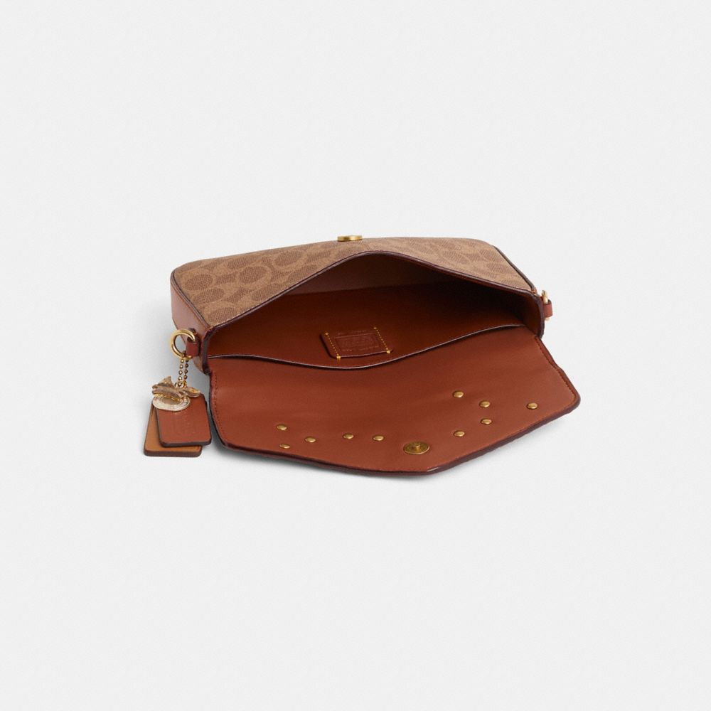 COACH®,Upcrafted Wyn Crossbody,Canvas,Calfskin Leather,Leather,Crossbody,Color Block,Logo,Sustainable,Adjustable,Removable...,Brown,Inside View,Top View
