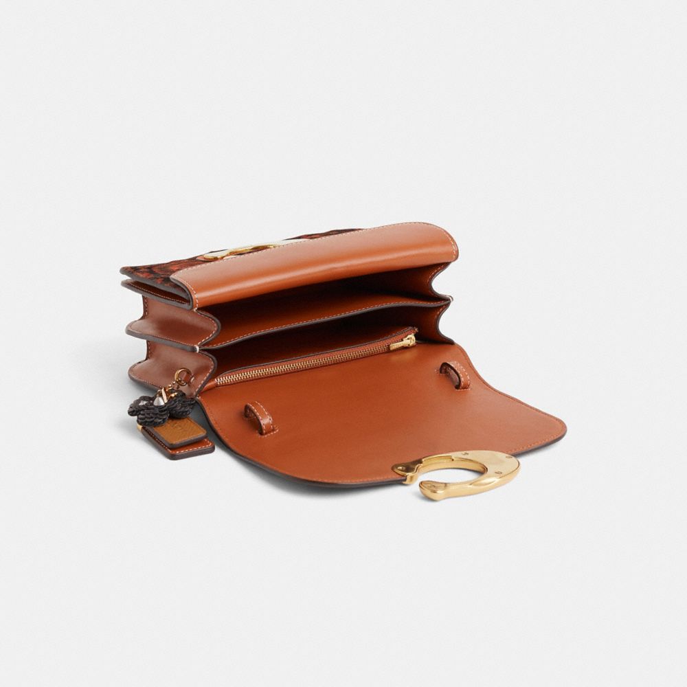 COACH®,Upcrafted Idol Bag,Brown,Inside View,Top View