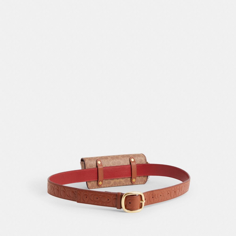 COACH®,Upcrafted Belt Bag Creation,Brown,Angle View