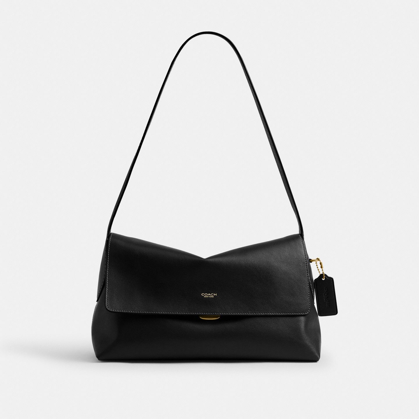 Женская сумка Coach Chelsea Shoulder Bag 30, цвет: Латунный / Чёрный — фото 1