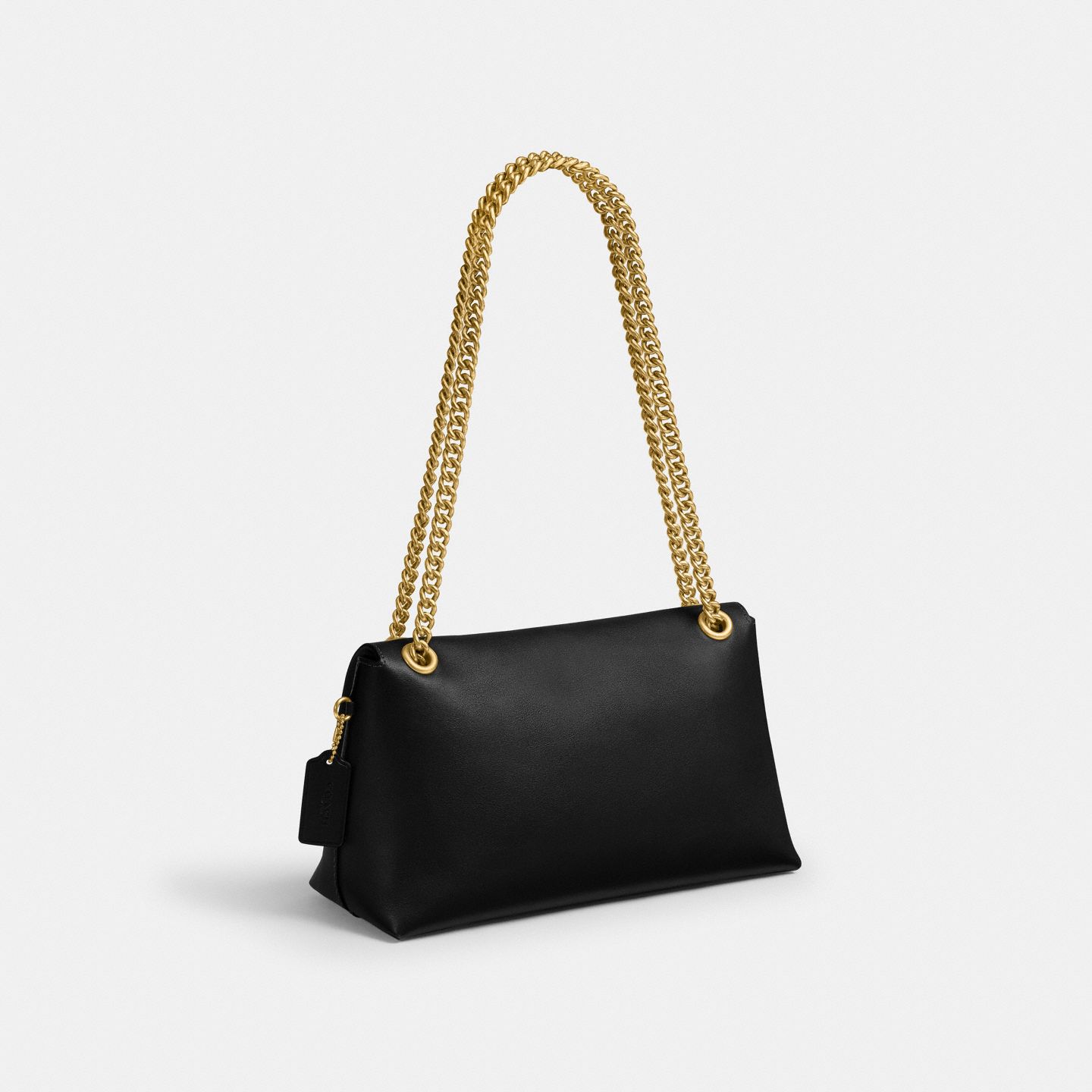 Женская сумка Coach Chelsea Shoulder Bag 30 With Chain, цвет: Латунный / Чёрный — фото 2