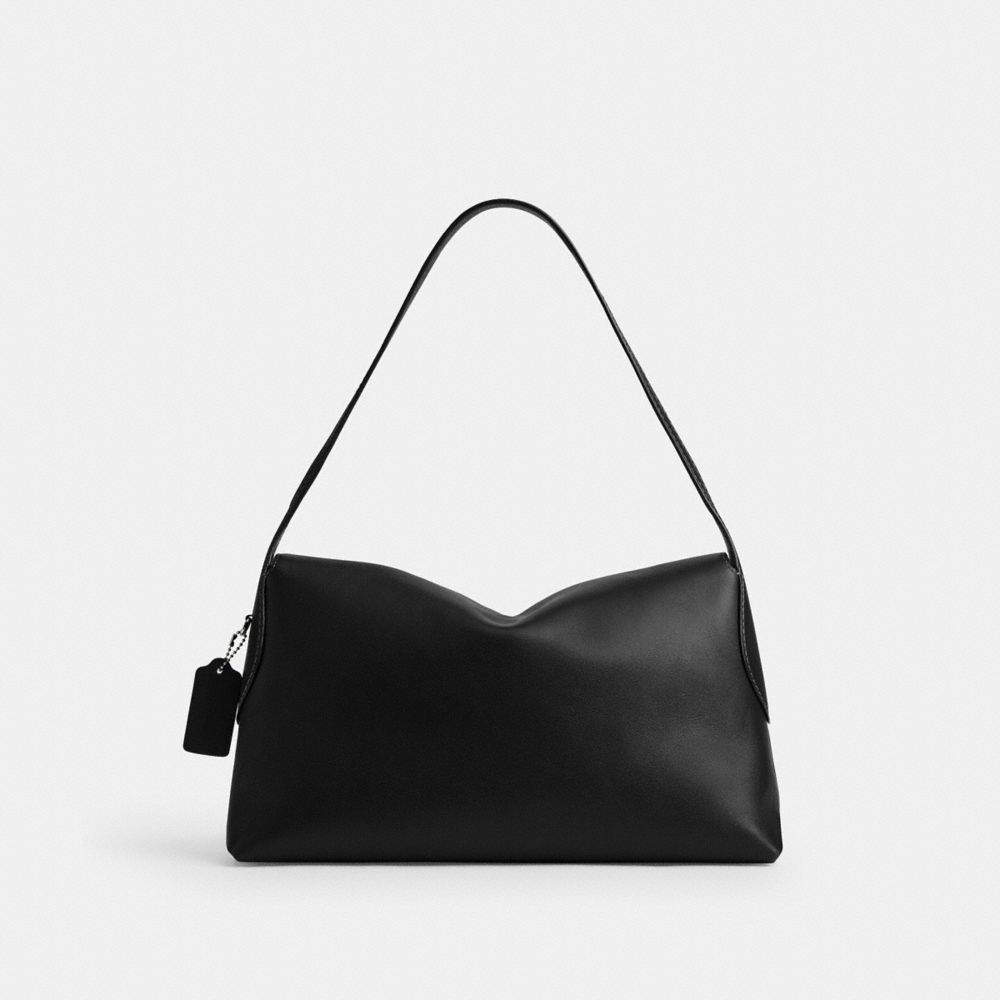 COACH®,Chelsea Shoulder Bag 36,Suede,Leather,Shoulder Bag,Lined,Brass,Casual,Black,Back View