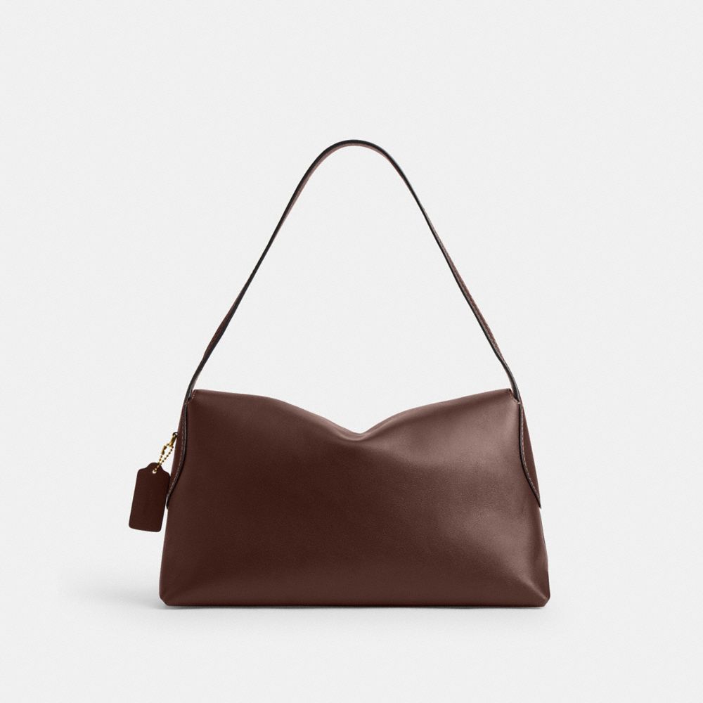 COACH®,Chelsea Shoulder Bag 36,Suede,Leather,Shoulder Bag,Lined,Brass,Casual,Brown,Back View