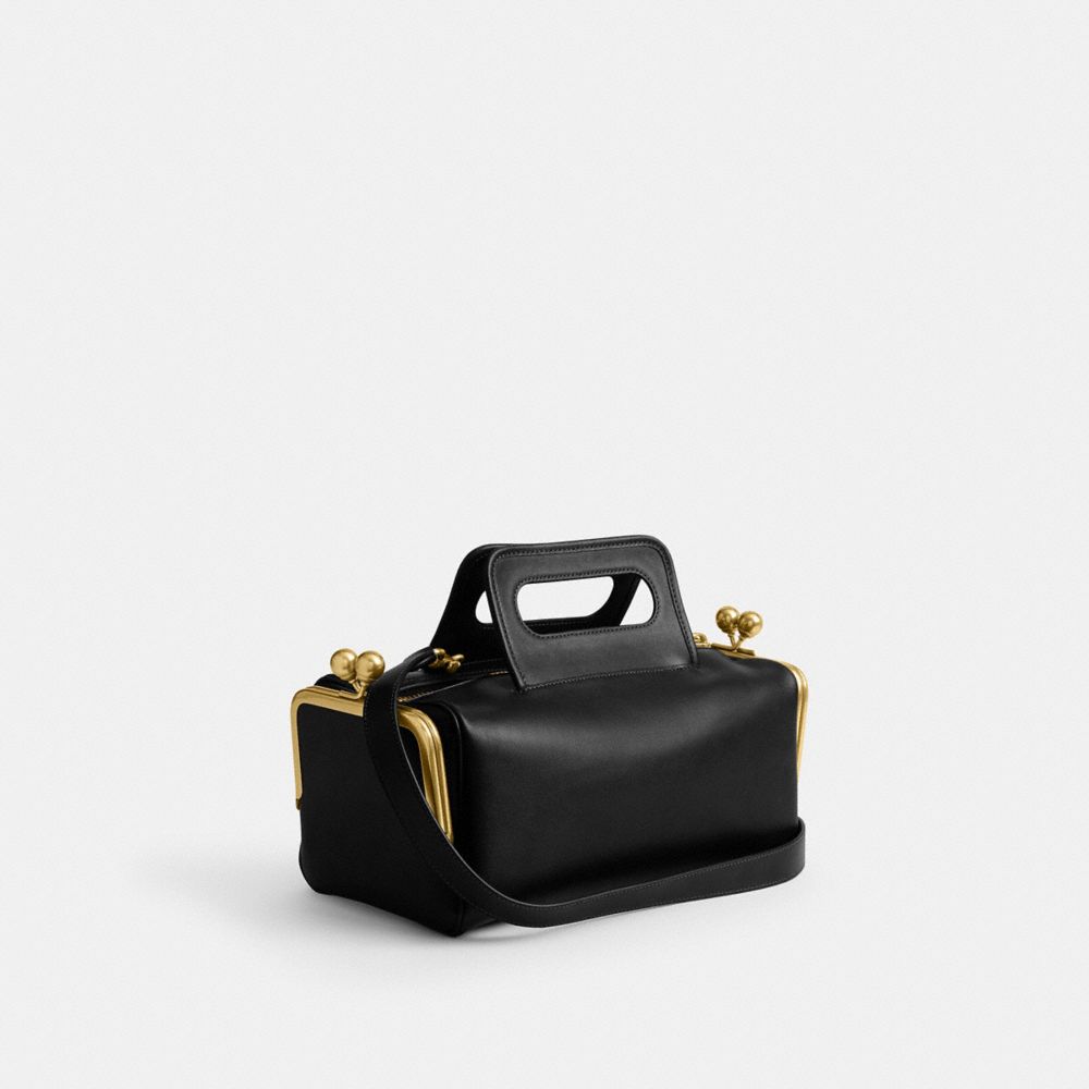 COACH®,Double Entry Satchel Bag,,Angle View