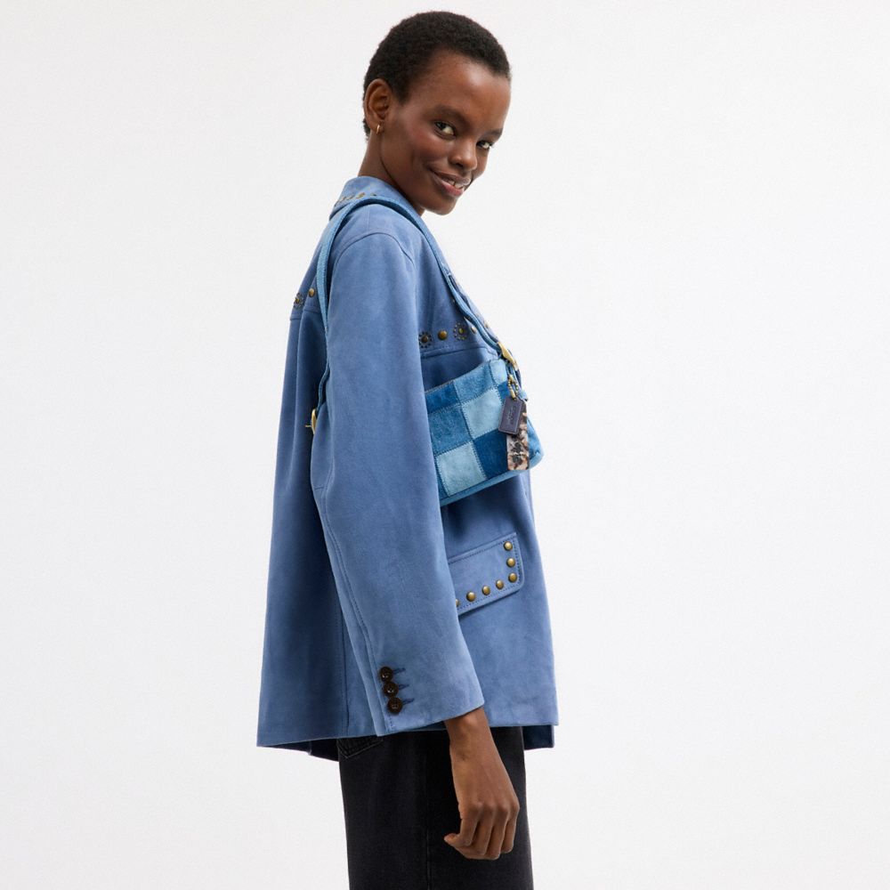 COACH®,Alter/Ego Small Slouchy Shoulder Bag In Upcrafted Cotton,,Detail View