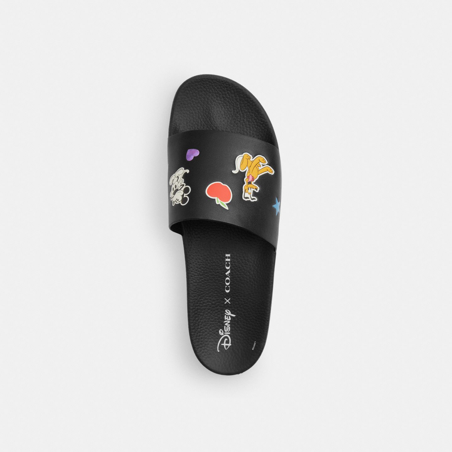 Мужские сандалии Disney X Coach With Sticker Print, цвет: Чёрный разноцветный / Серебряный — фото 2