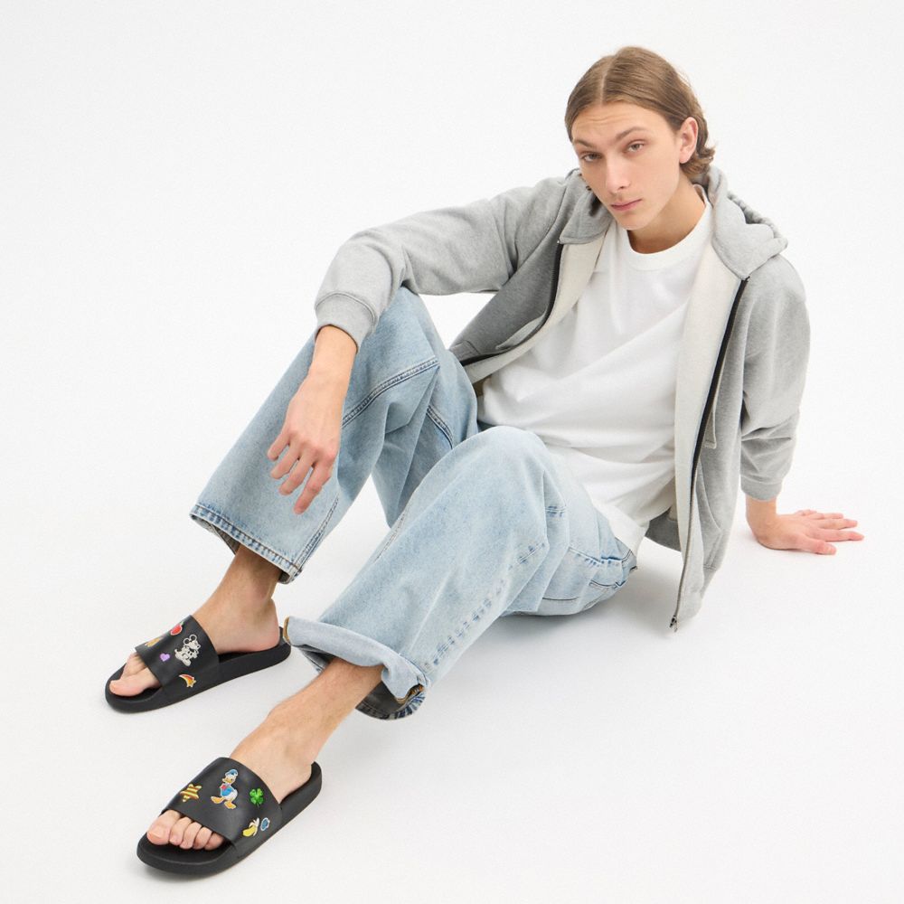 Disney X Coach Slide With Sticker Print