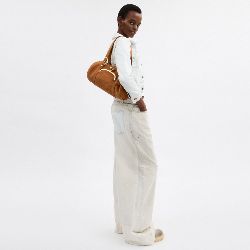 COACH®,Buy Now Kisslock Barrel Bag,,Detail View