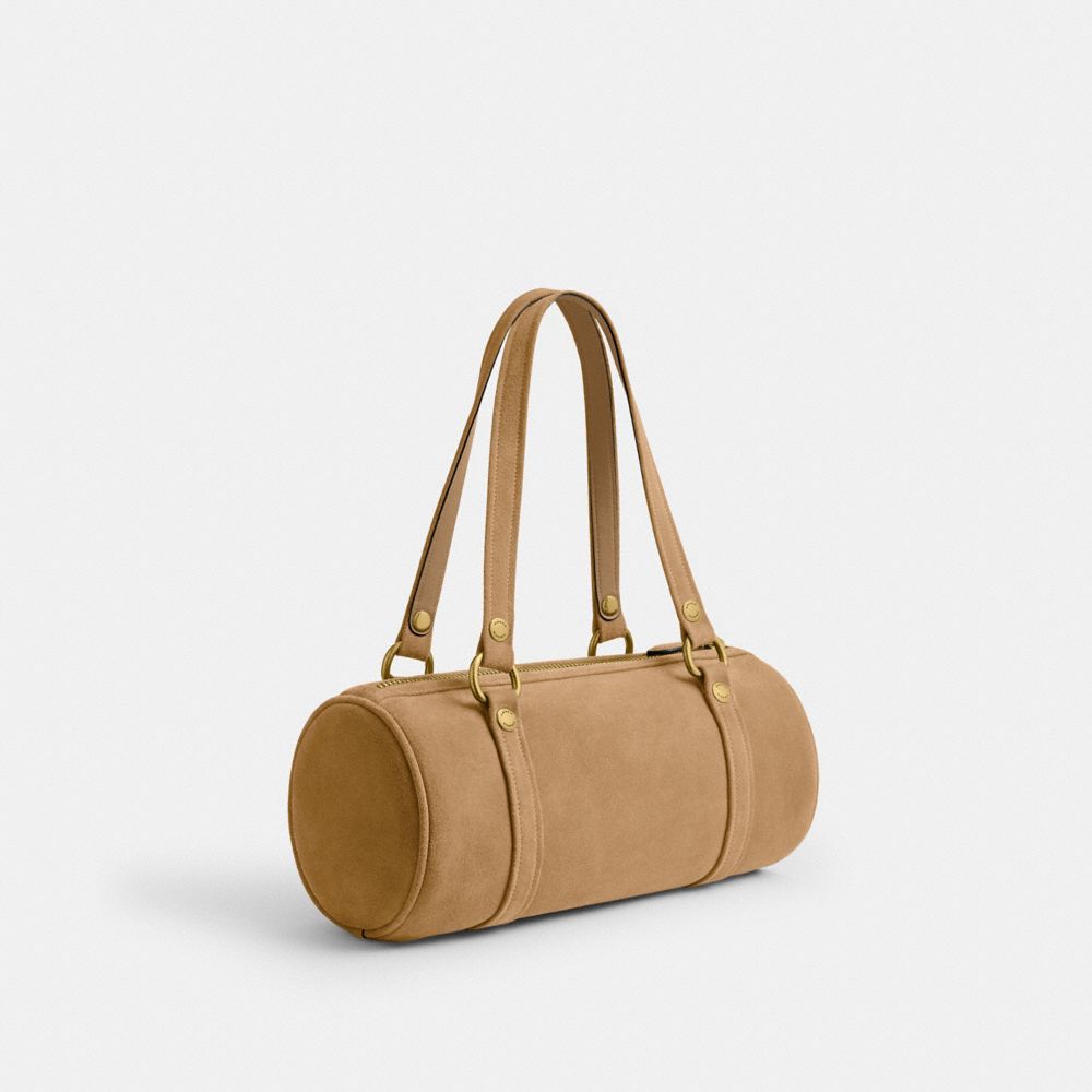 COACH®,Kisslock Barrel Bag,,Angle View