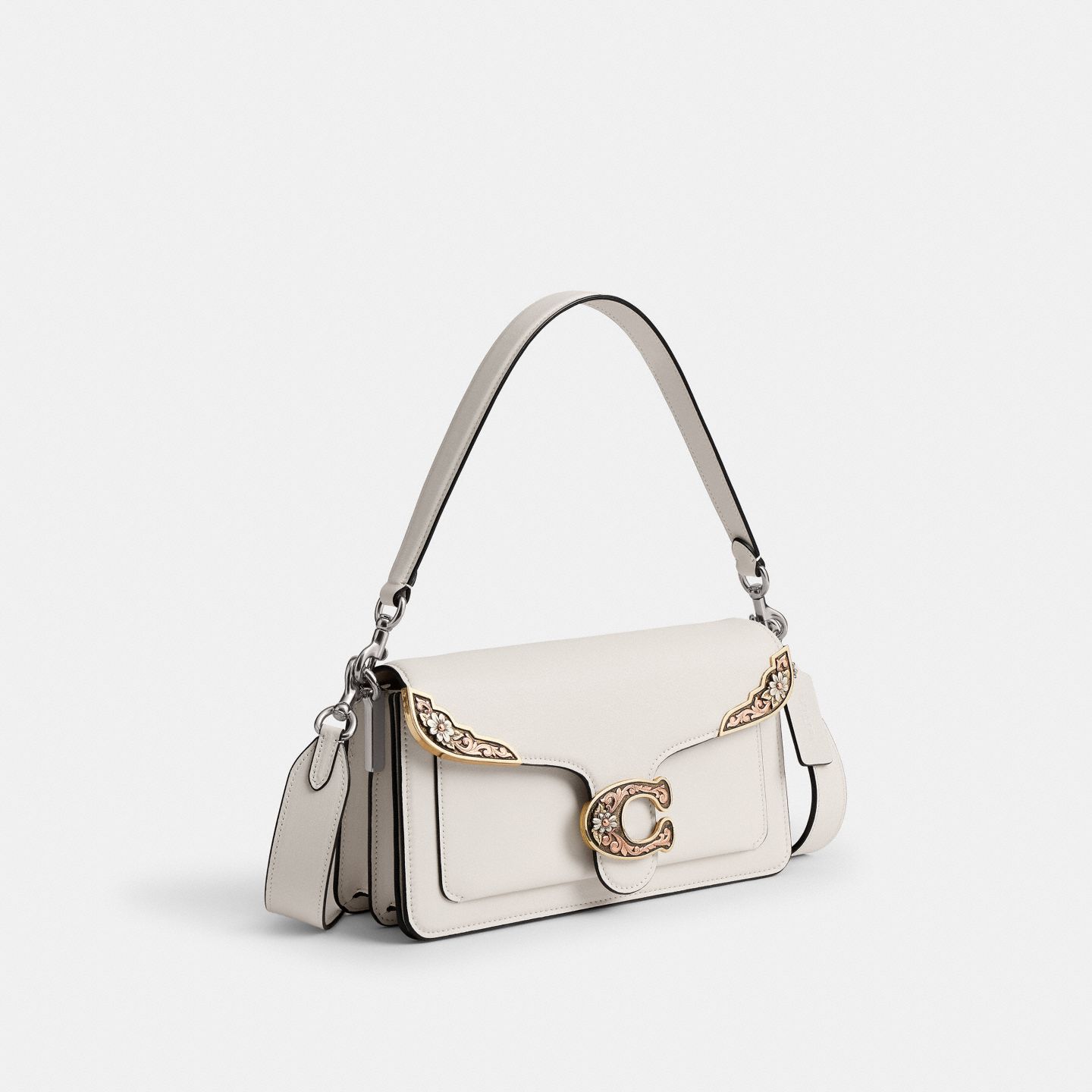 Женская сумка Coach Tabby Shoulder Bag 26 With American Craft Buckle, цвет: Состаренный / Меловой — фото 2