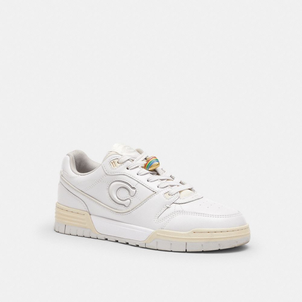 COACH®,Rainbow Heart Shoelace Charm,Shoe Accessory,3D Embellishment,Rhinestones,Multi Color,Angle View