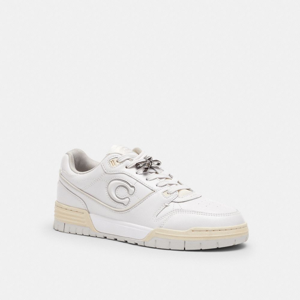 COACH®,Bow Shoelace Charm,Shoe Accessory,Bow,Pull Tab,Gunmetal,Black,Angle View