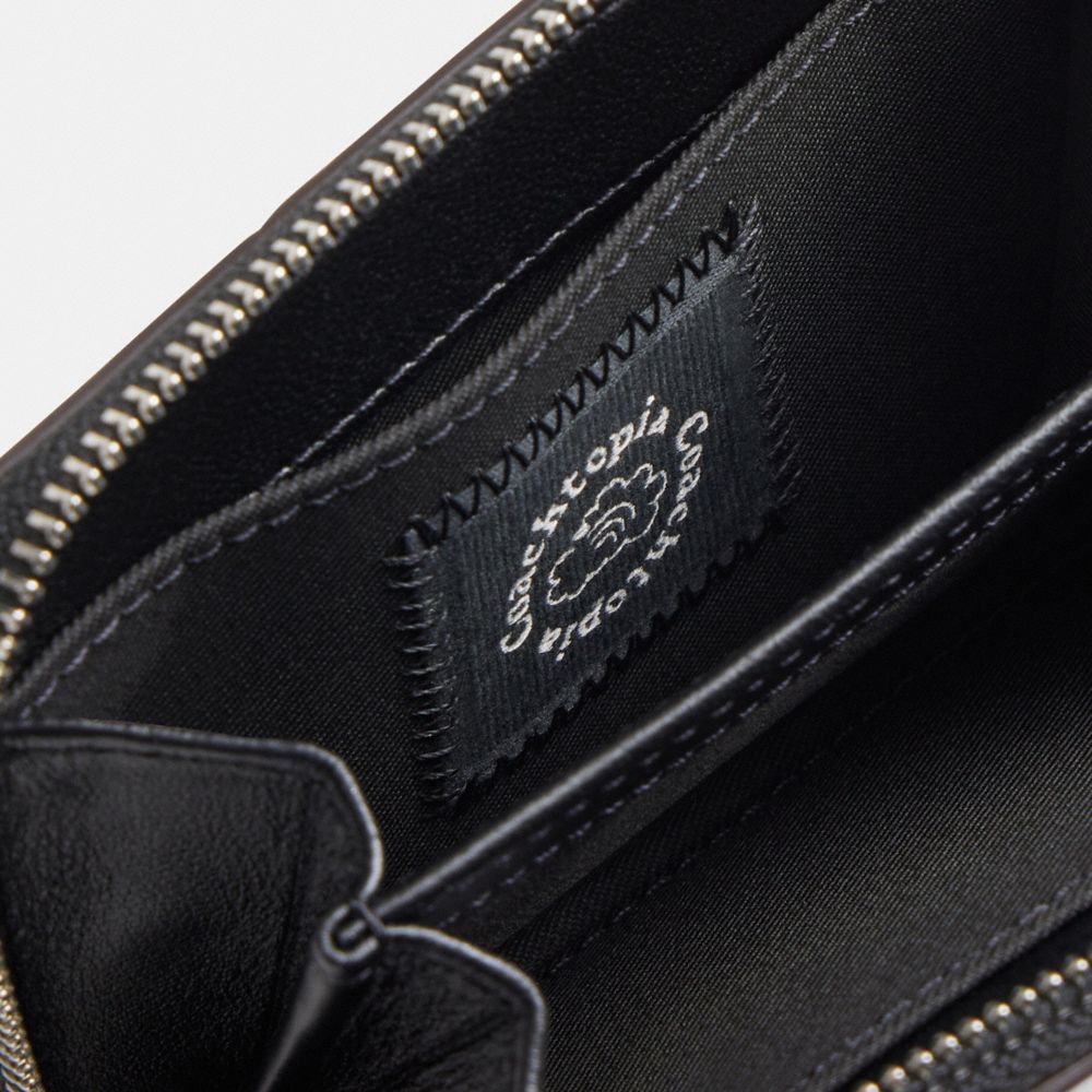 Coach Zip Around Wallet In Upcrafted Leather In Black