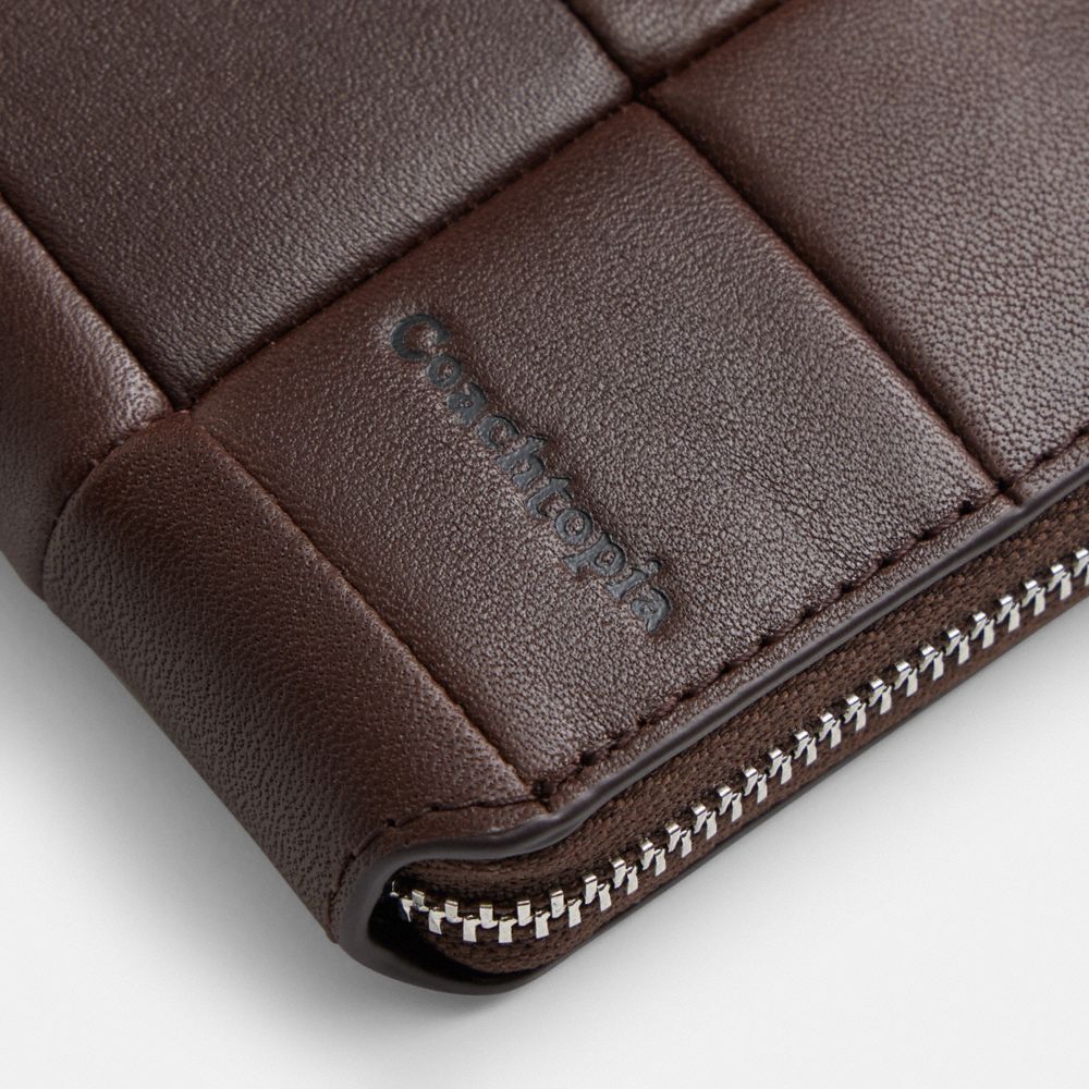 Coach Zip Around Wallet In Upcrafted Leather In Brown