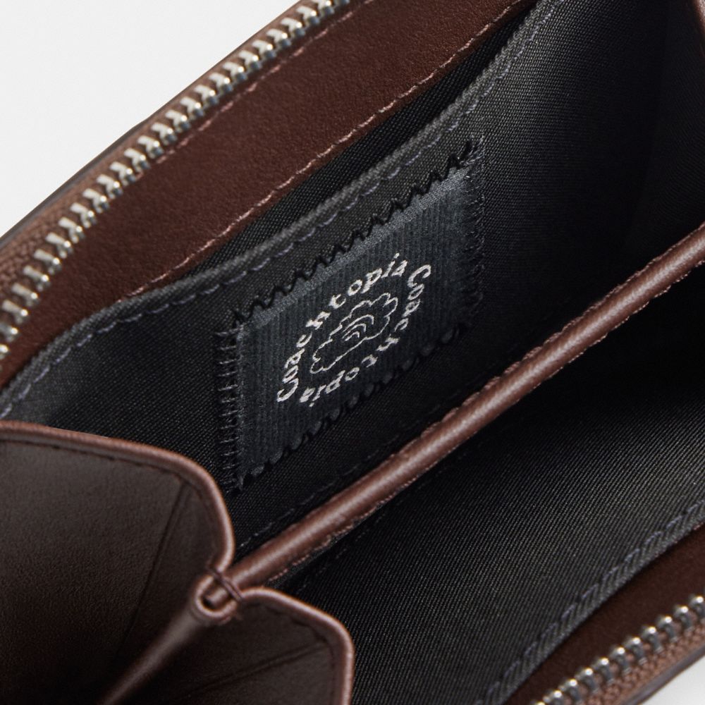 Coach Zip Around Wallet In Upcrafted Leather In Brown