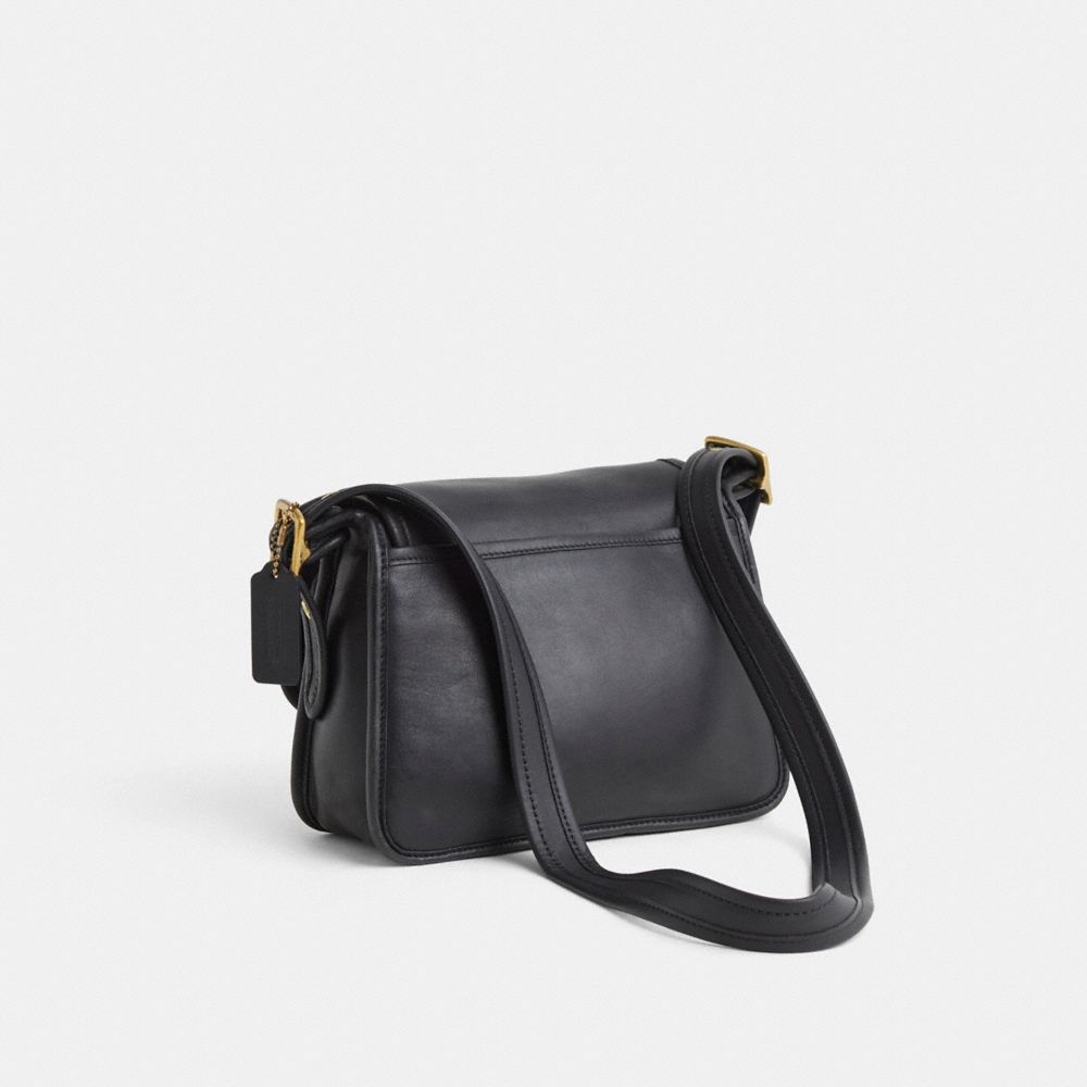 COACH®,Vintage Rambler's Legacy Bag,Black,Angle View