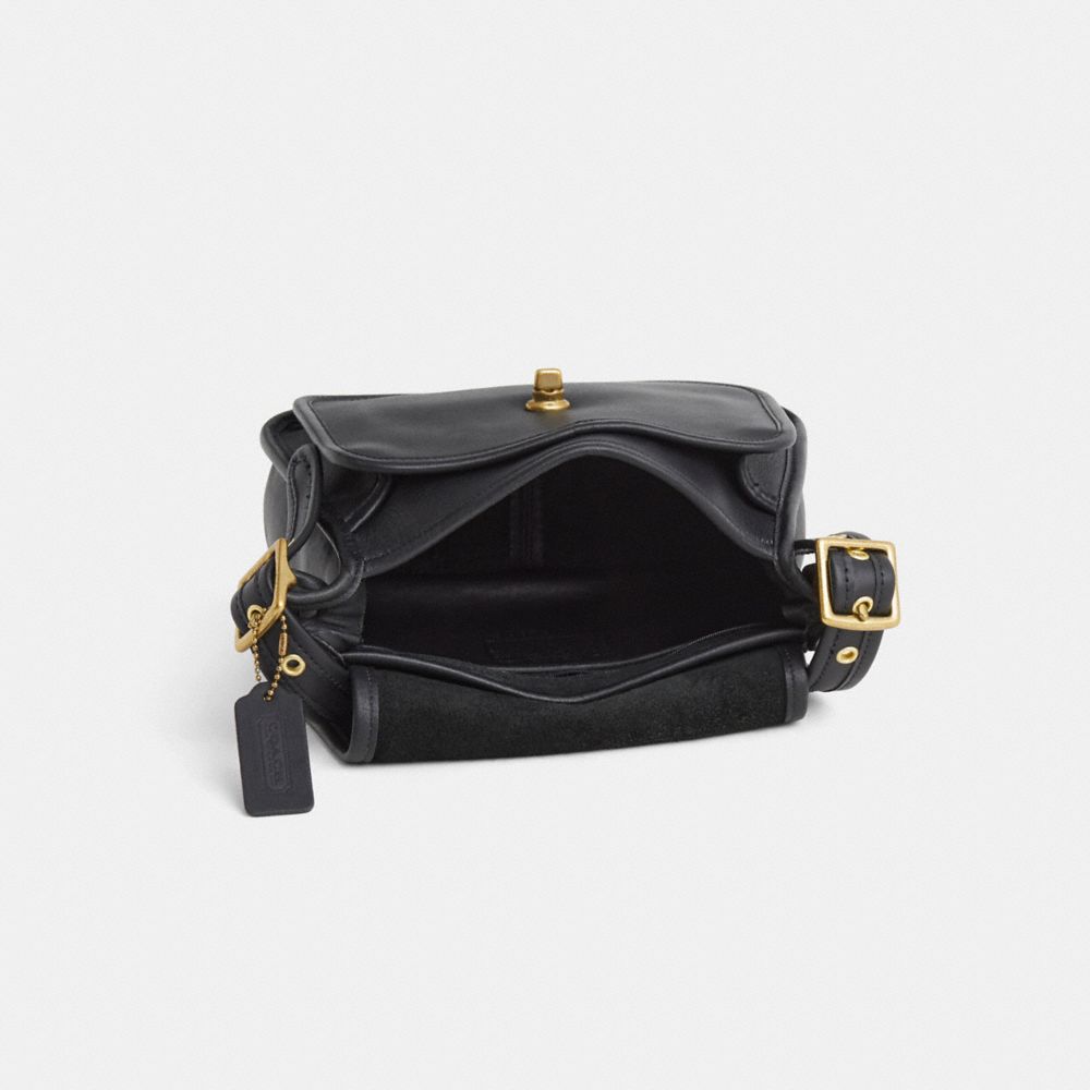 COACH®,Vintage Rambler's Legacy Bag,Black,Inside View,Top View