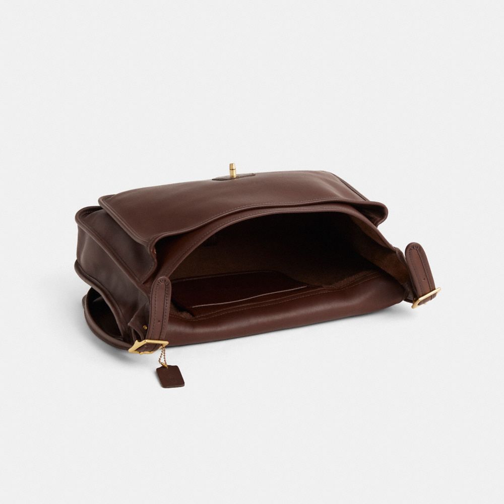 COACH®,Vintage Metropolitan Brief,Leather,Briefcase,Gold Metal,Work,Brown,Inside View,Top View