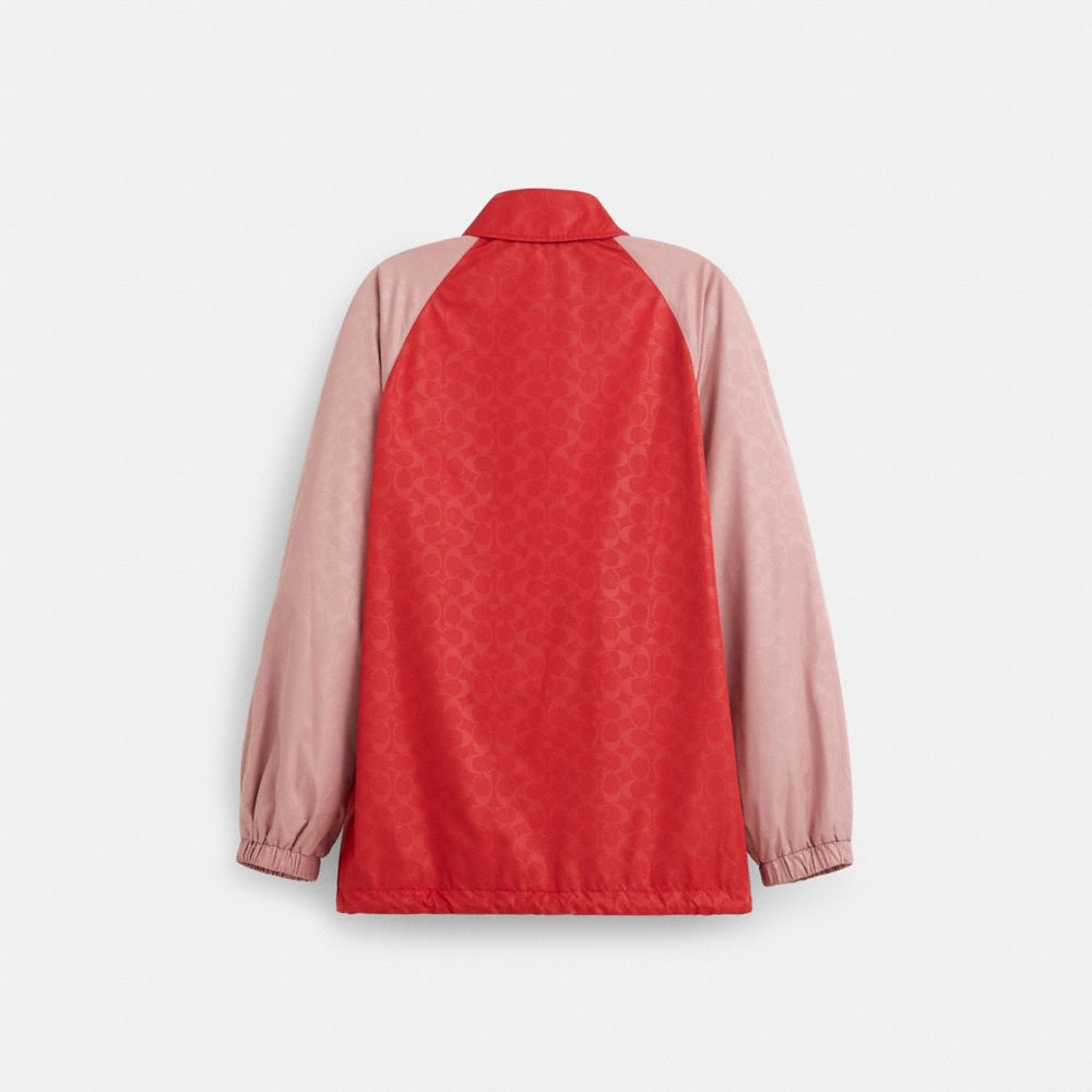 Coach Restored Signature Oversized Jacket In Red