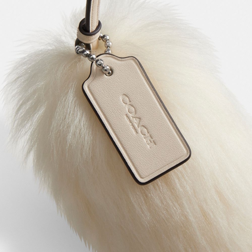 COACH®,Fluffy Bag Charm In Upcrafted Shearling,,Closer View