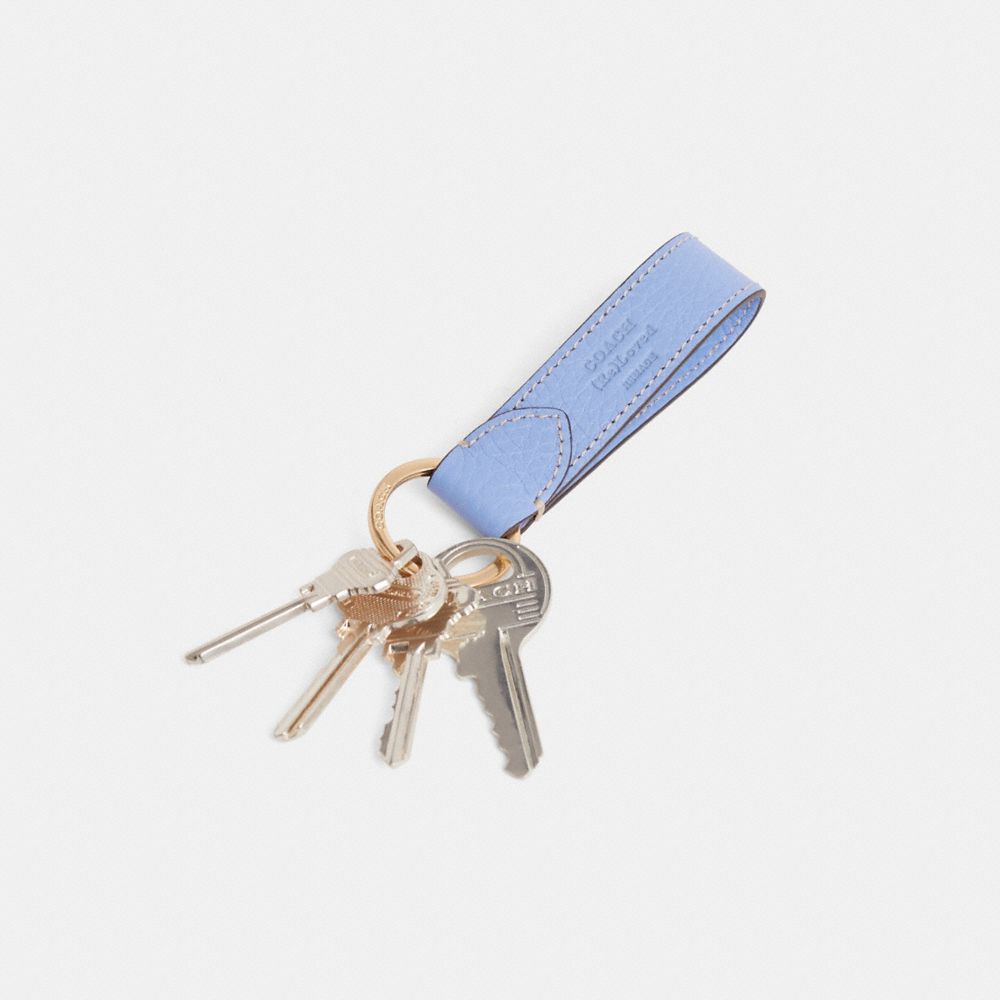 COACH®,Remade Loop Key Ring,Key Chain,Mustard,Inside View, Top View