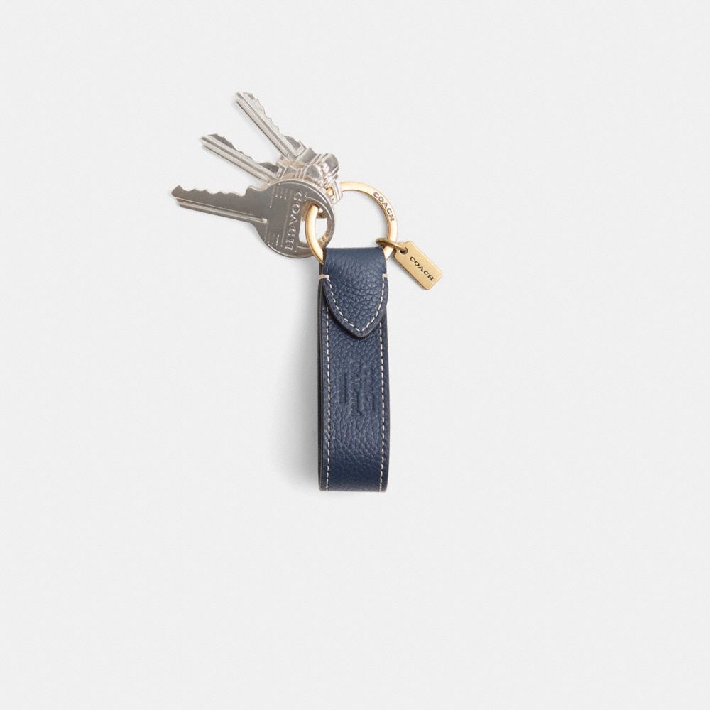 COACH®,Remade Loop Key Ring,Key Chain,,Angle View