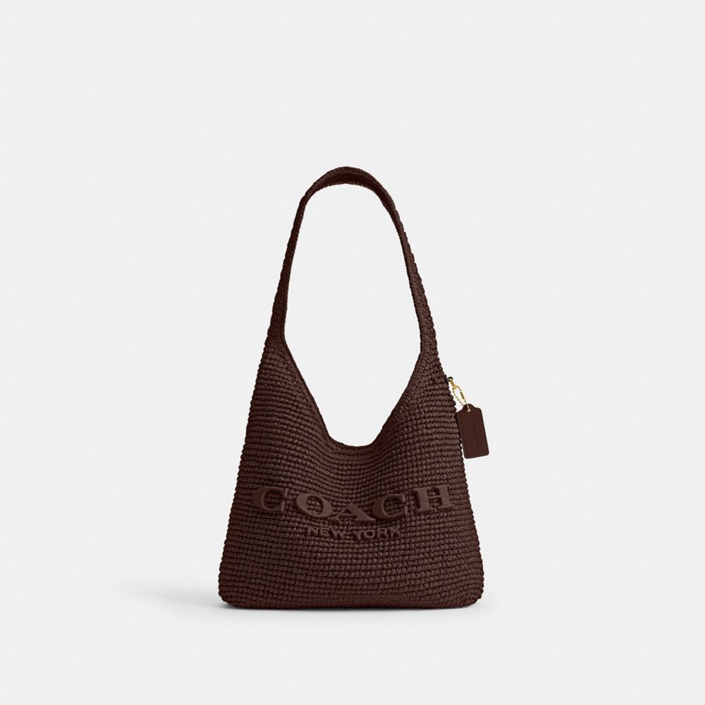 COACH®,Brooklyn Shoulder Bag 28,Brown,Front View