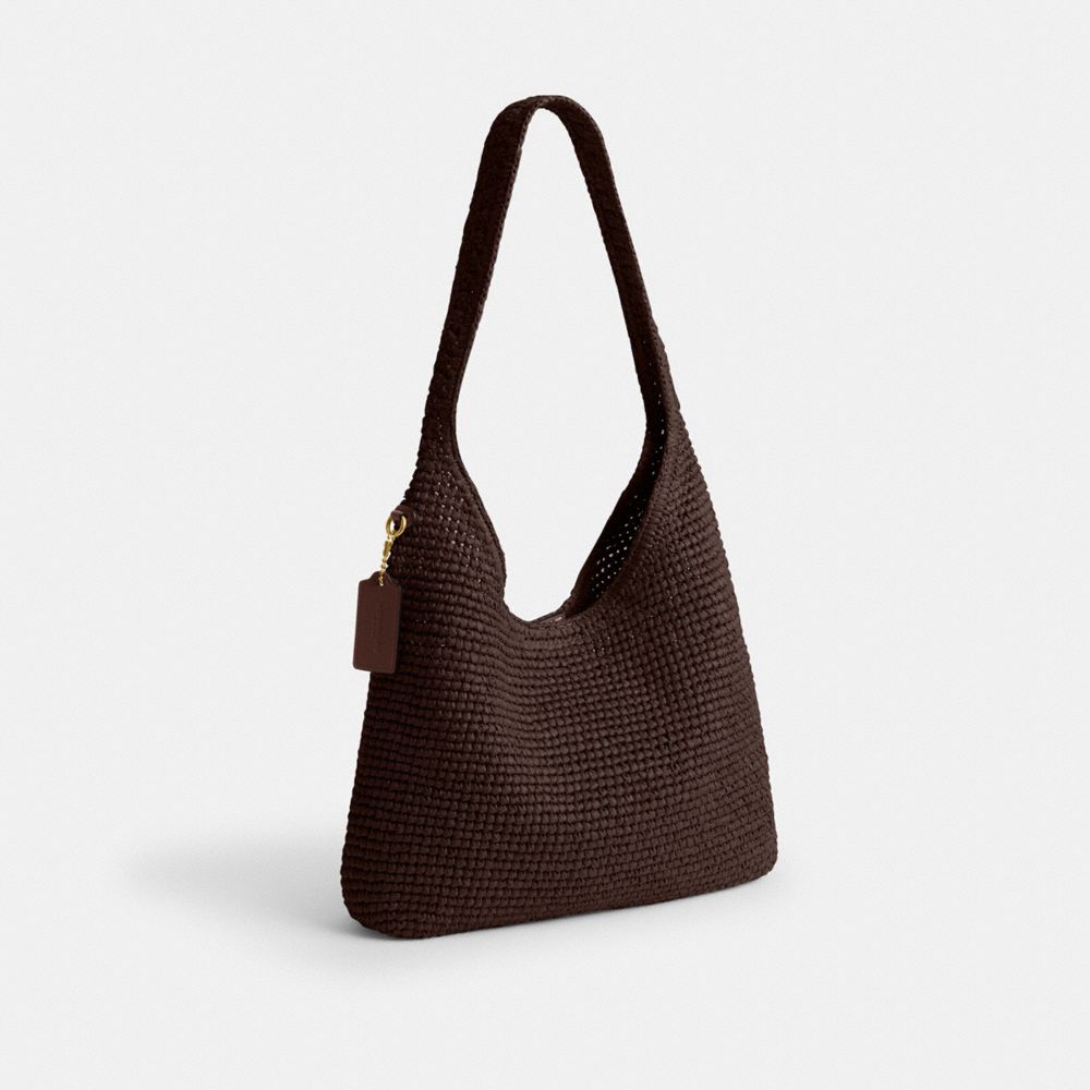 COACH®,Brooklyn Shoulder Bag 28,Brown,Angle View