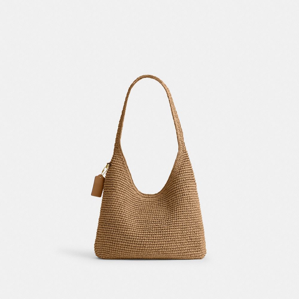 COACH®,Brooklyn Shoulder Bag 28,Beige,Back View