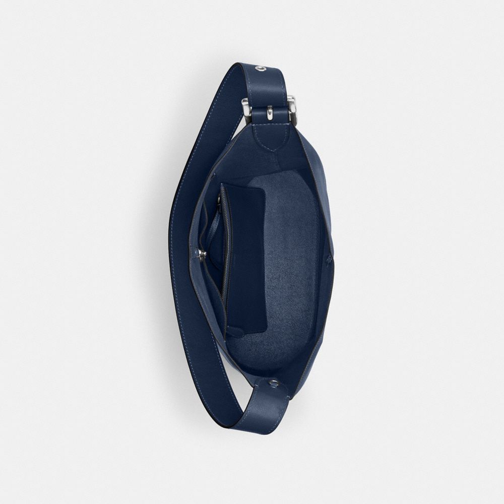 COACH®,Bleecker Bucket Bag 36,Leather,Bucket,Pendant,Adjustable,Silver Metal,Casual,,Inside View,Top View