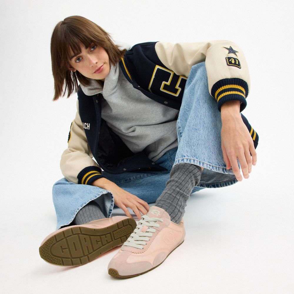 COACH®,Flat Sneaker,Pink,Detail View