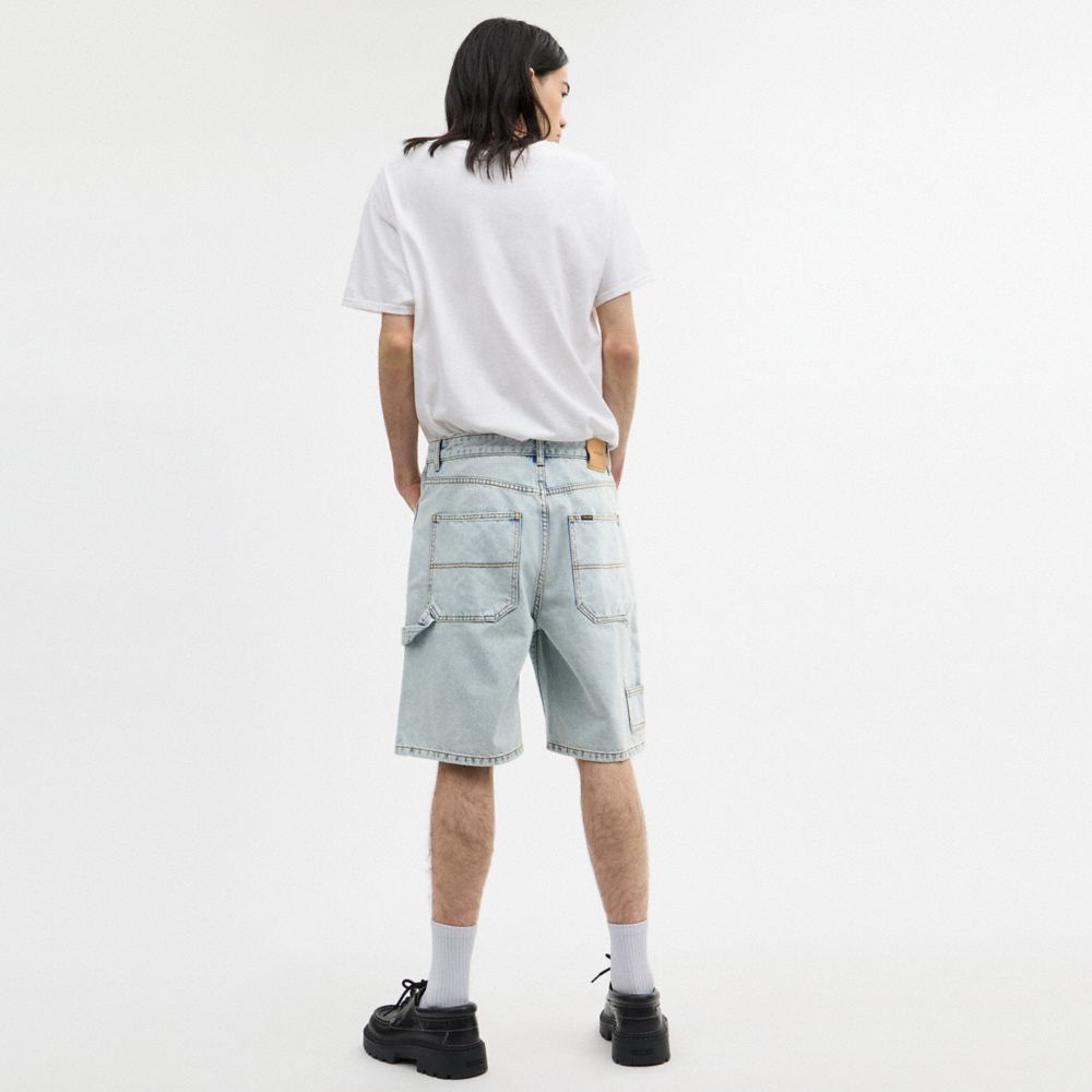 COACH®,Signature Denim Shorts,,Scale View