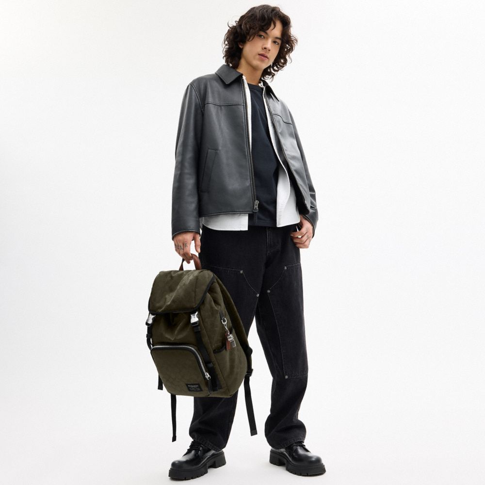 COACH®,Logan Backpack In Signature Nylon,,Detail View