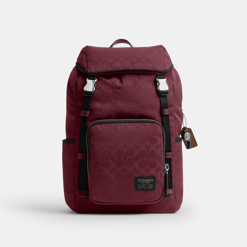 COACH®,ローガン バックパック・シグネチャー ナイロン,リュック＆バックパック,ﾌﾞﾗｯｸ