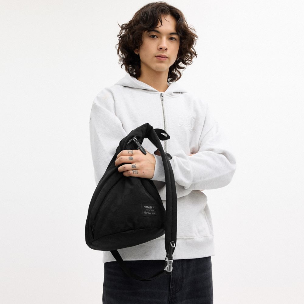 COACH®,Lachlan Sling In Signature Nylon,,Detail View