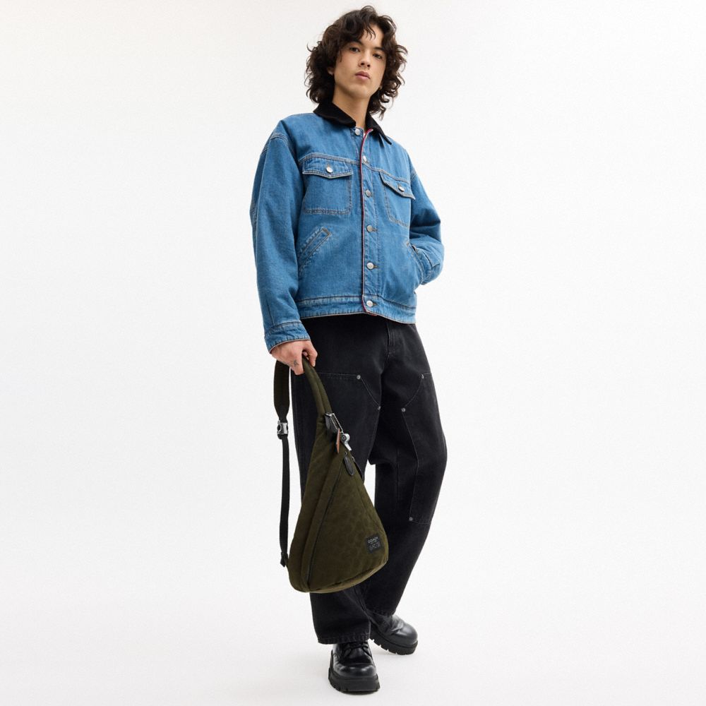 COACH®,Lachlan Sling In Signature Nylon,,Detail View