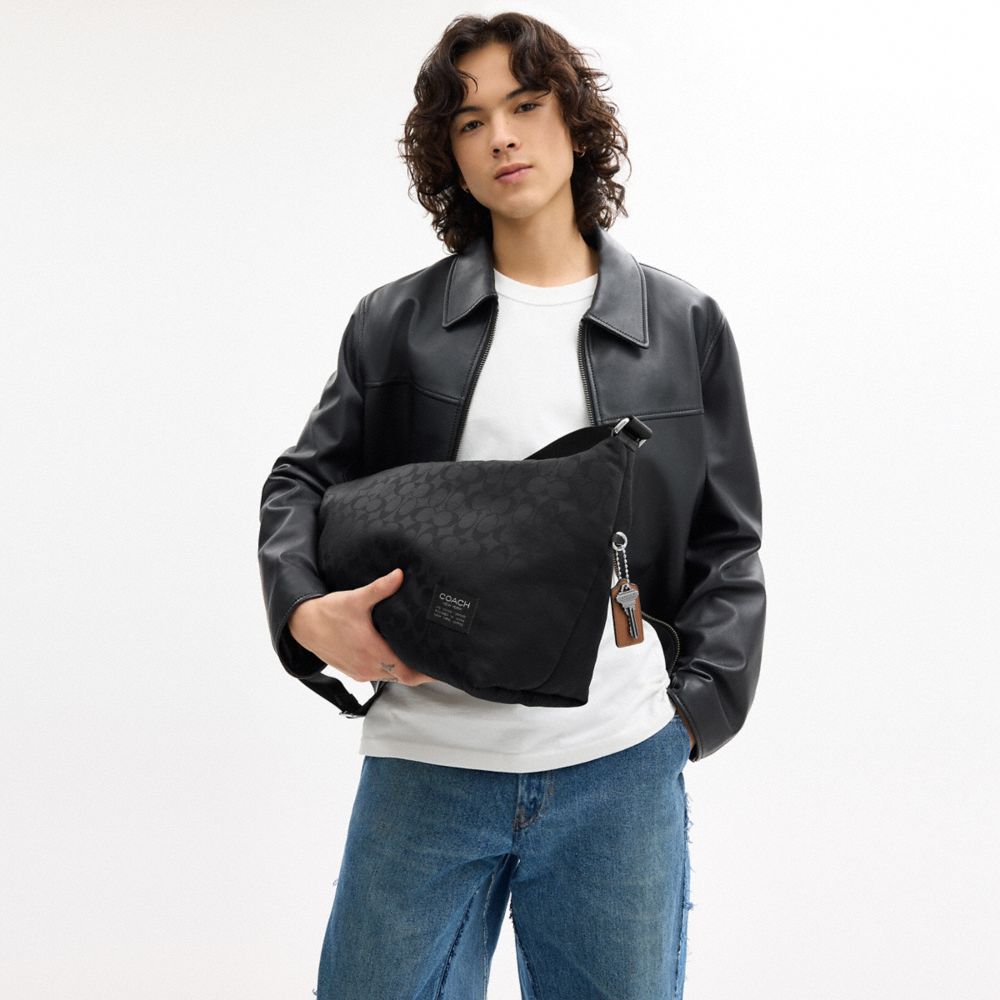 Coach Leo Crossbody In Signature Nylon — фото 5