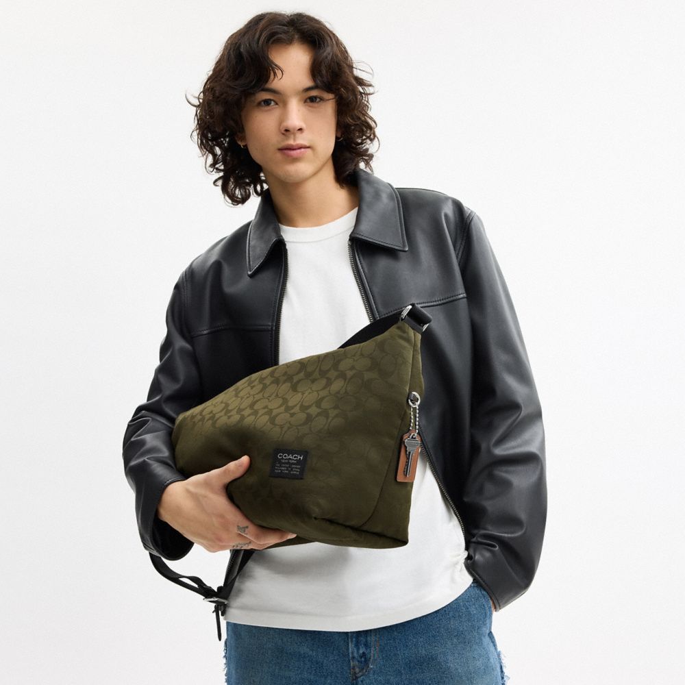 COACH®,Leo Crossbody In Signature Nylon,,Detail View