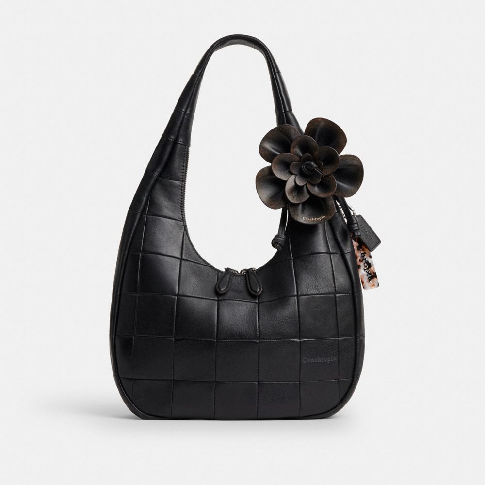 COACH®,Rose Bag Charm In Upcrafted Leather,,Angle View