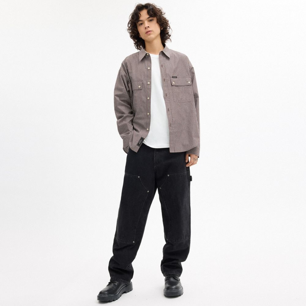 COACH®,Long Sleeve Button Up Shirt,,Scale View