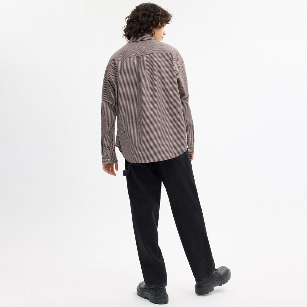 COACH®,Long Sleeve Button Up Shirt,,Scale View